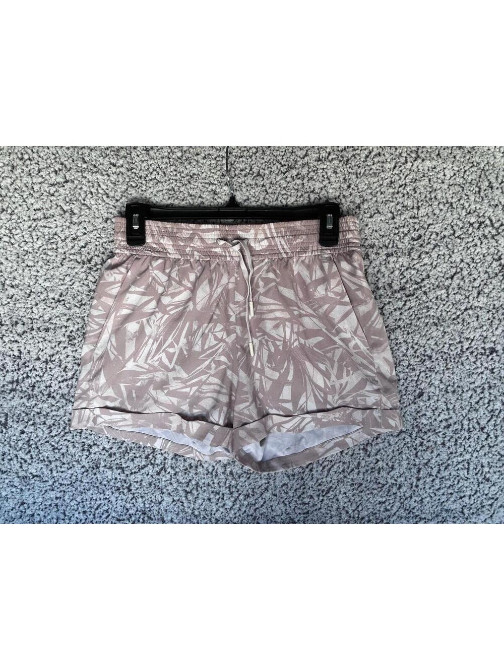 Lululemon Spring Break Away Short 3" Shadow Leaf Light Ivory Muse Size 6
